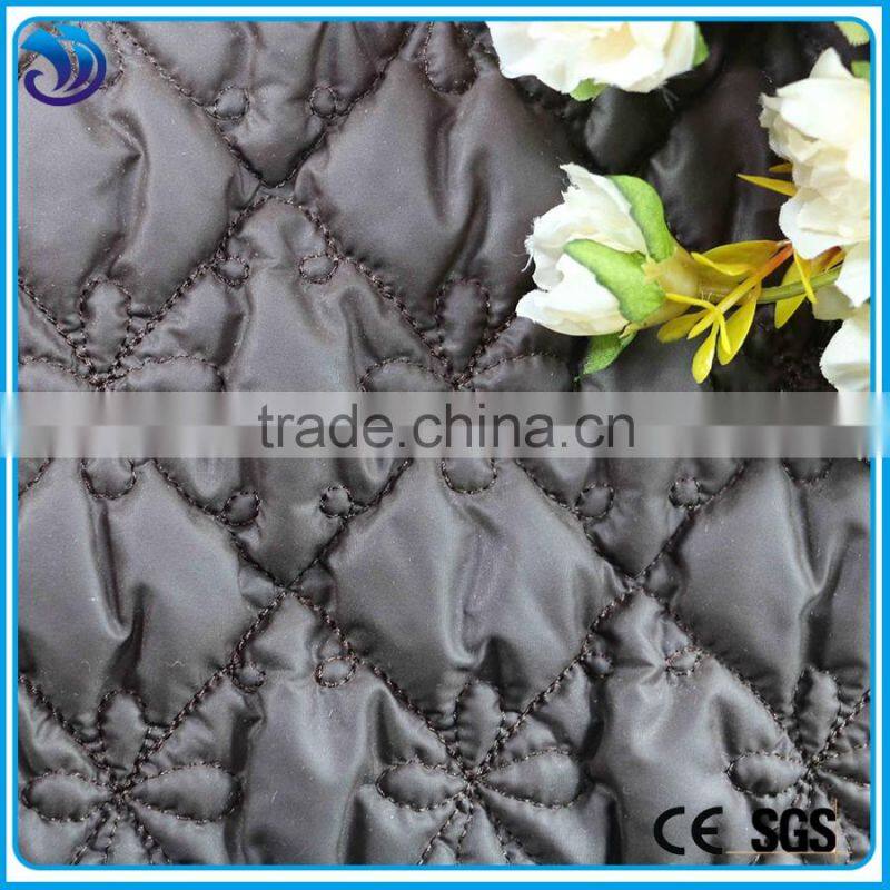 Polyester wadding embroidery quilted fabric for winter garment