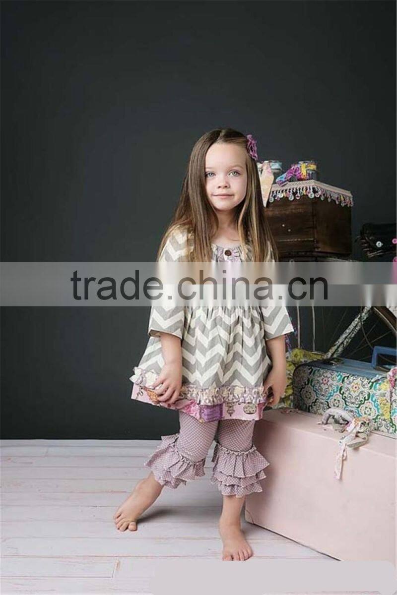 2016 newest fall children long sleeve dress boutique floral print multicolors ruffles lap dress outfits