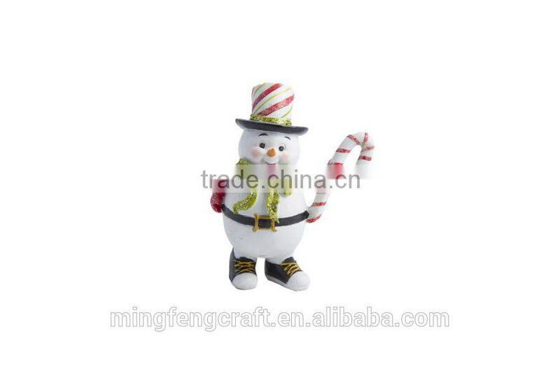 Resin statues decorative Chrismas ornament snowman apple figurines