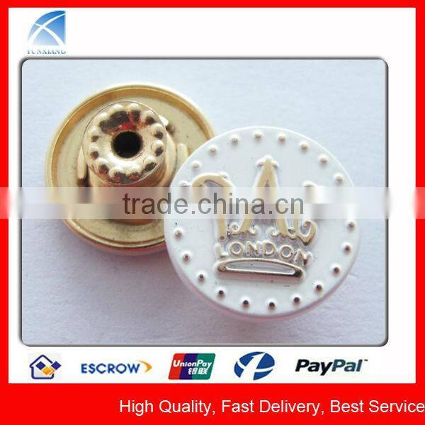 YX2477 High Quality Fashion Alloy Metal Jeans Button with Shank