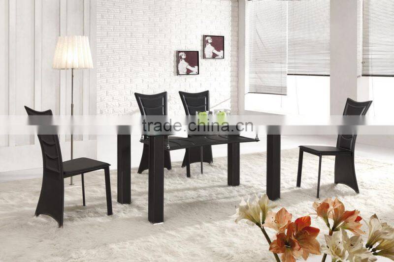 Z608-1 dining room furniture 40" height high back black metal dine chair