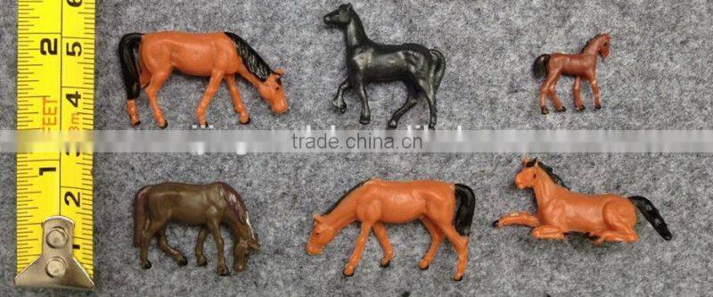 miniature plastic model animal for HO scale, 1/87 scale resin plastic artificial model horse