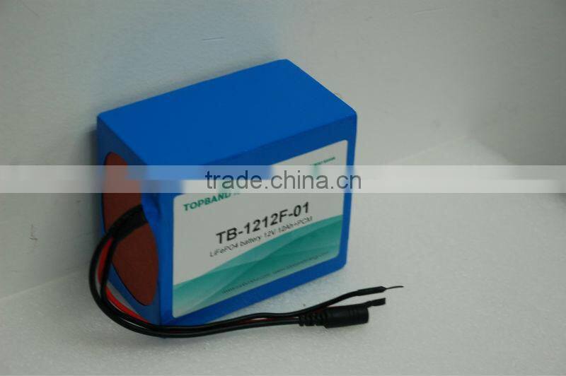 High quality! Lithium (LiFePO4) Battery 12V 12AH with PCM for e- tools