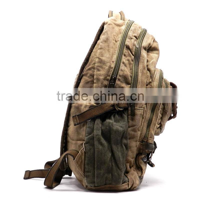 2016 designer arrival washed canvas backpack washed vintage canvas backpack