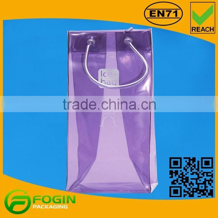 clear pvc wine cooler bag with handle