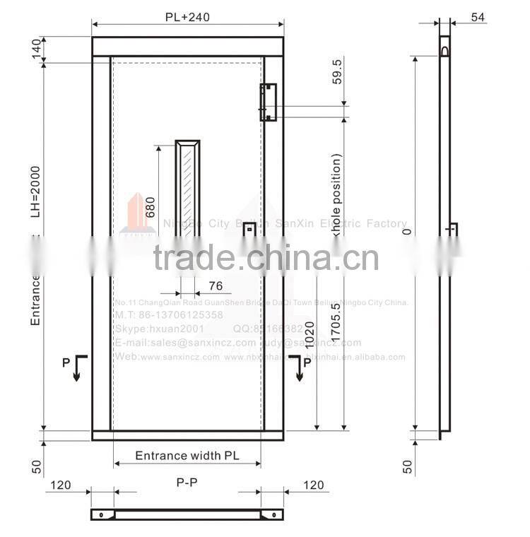 Elevator semi-automatic door made in china SX-2011-C