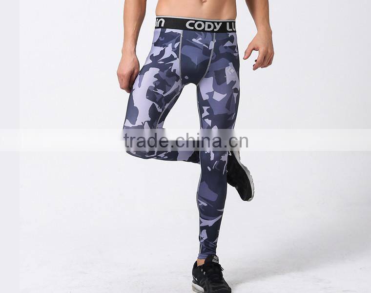 Camo Mens Compression Pants Leggings Jogging Running Base Layer Fitness Trousers Tights Sport Training Gym Wear