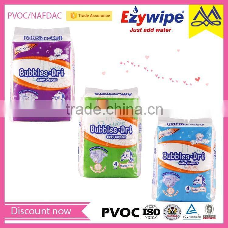 Good quality soft cotton baby diaper, super breathable baby nappy, baby diaper from China