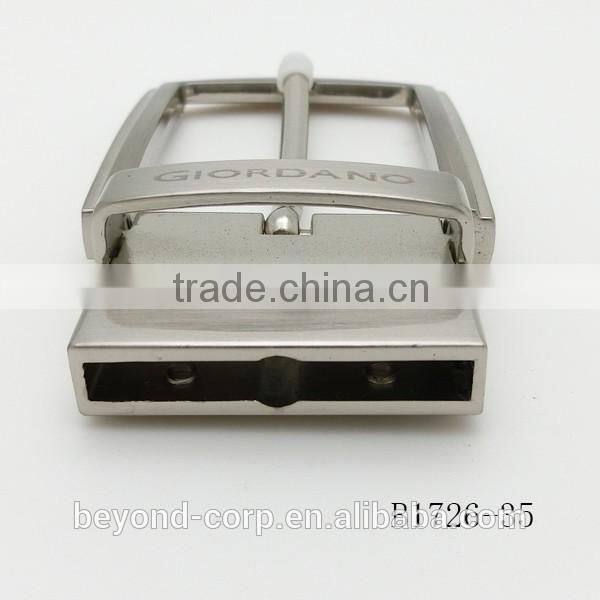 zamac turning pin buckle silver brush mirror polish nickel-free good price revert functional pin belt buckle screws fixed