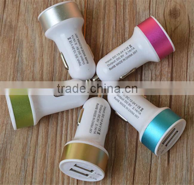 mini dual usb car charger