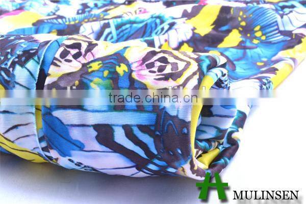 Mulinsen textile fashion pattern knitted digital printed polyester FDY fabric