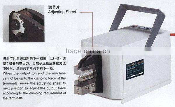 WIS-06M Terminal crimper with Customed terminal locator and protective cover for pneumatic type