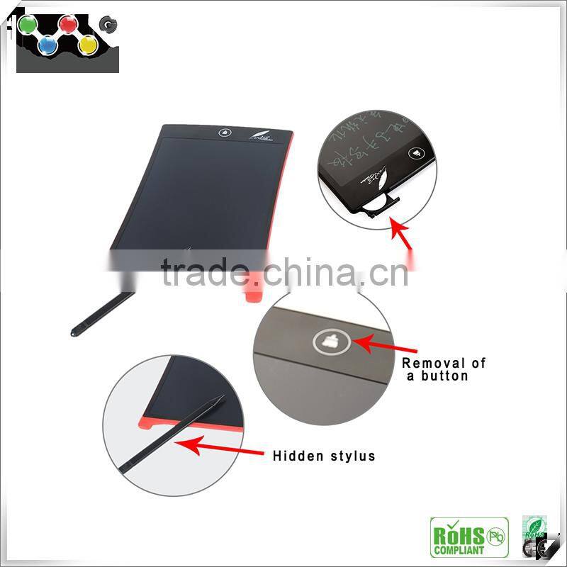 Colorful 8.5 inch paperless lcd writing tablets with black stylus pen, magic boogie board for children