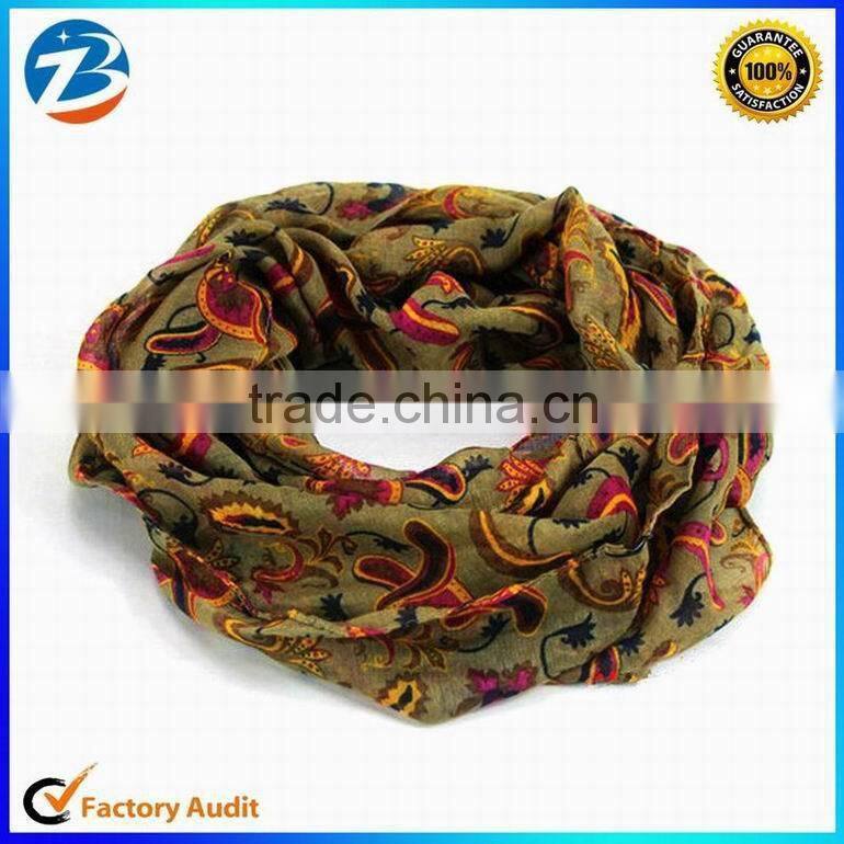 Cheap Fashion Plain Color Viscose Cotton Loop Scarf for Lady