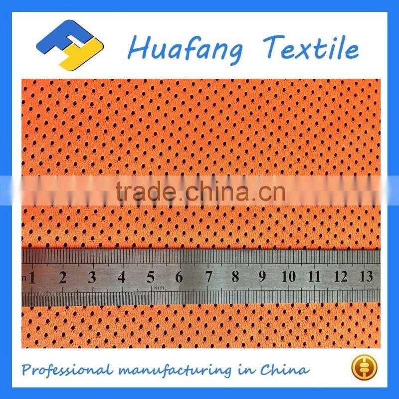 Chinese manufacturer 7*1 100% polyester knitted mesh fabric