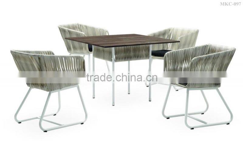 Newest Synthetic Rattan Dining Set Furniture (1.2mm alu frame, power coating high quality wicker)