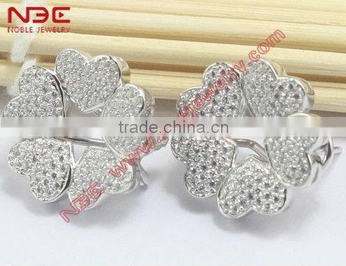 Turkish fashion silver jewelry,hot sale butterfly design rhodium cute 925 silver earrings jewelry for trendy girls and women