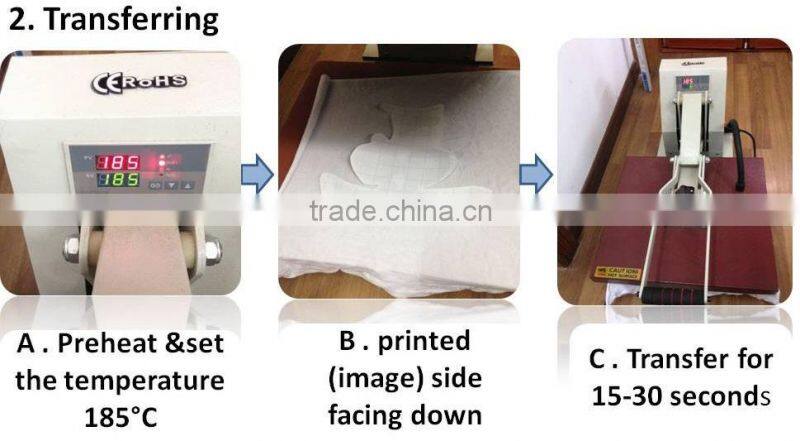 manufacturer supply! t shirts transfer paper dark transfer Heat Sublimation paper sublimation heat transfer printer paper