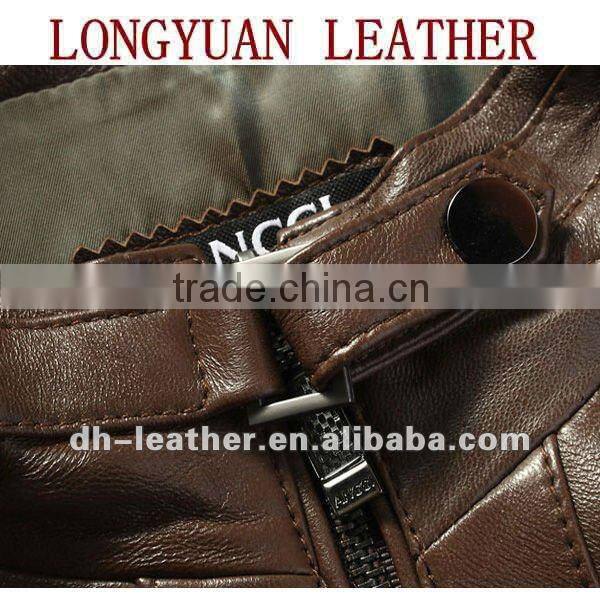 men's leather jackets with stand up collar