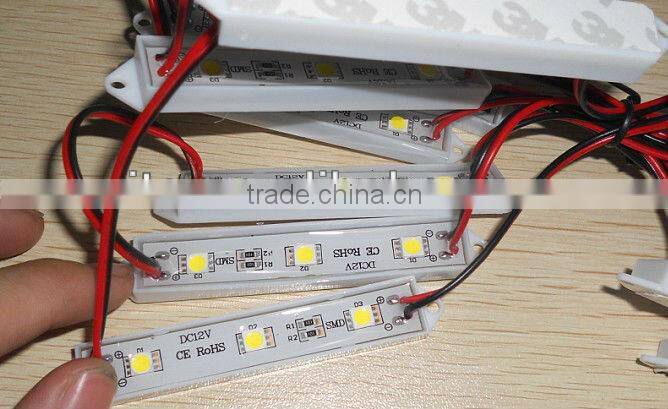 promotion!!!3pcs 5050 SMD LED module,plastic case,WHITE color,DC12V,20pcs a string;75mm*12mm;please advise the color you need