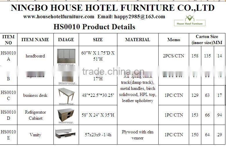 hotel furniture nightstand hung on the wall