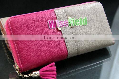 Women Fringe Purse Wrist Clutch Lady Wallet PU leather Card Slot Bag