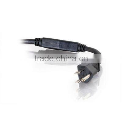high quality 125V 10A 16AWG US AC power cord NEMA 5-15P to NEMA 5-15R and IEC C13