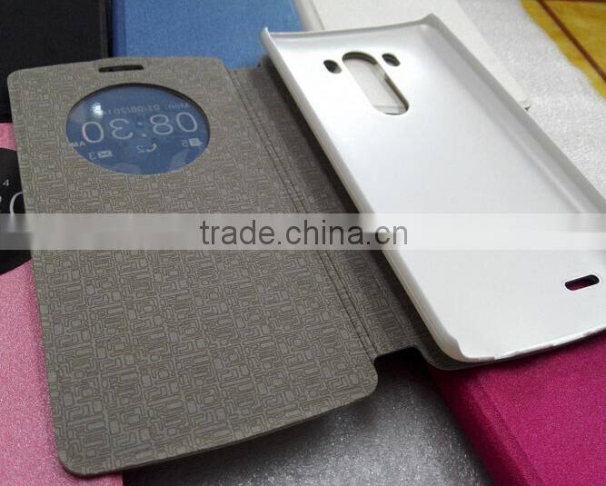 Leather Flip Case Magnetic Window Smart Cover For LG G3 cell phone
