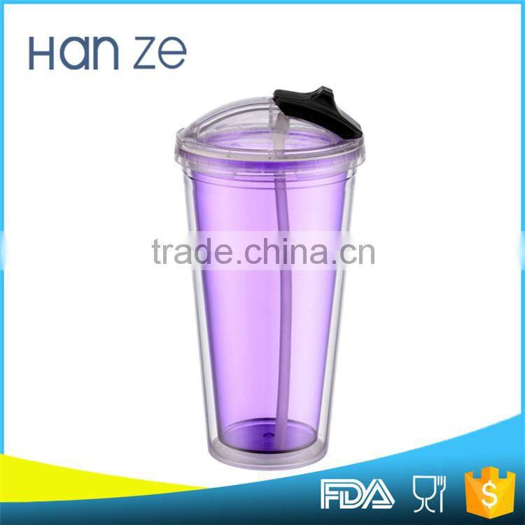 Factory wholesale customize plastic cup with screw on lid