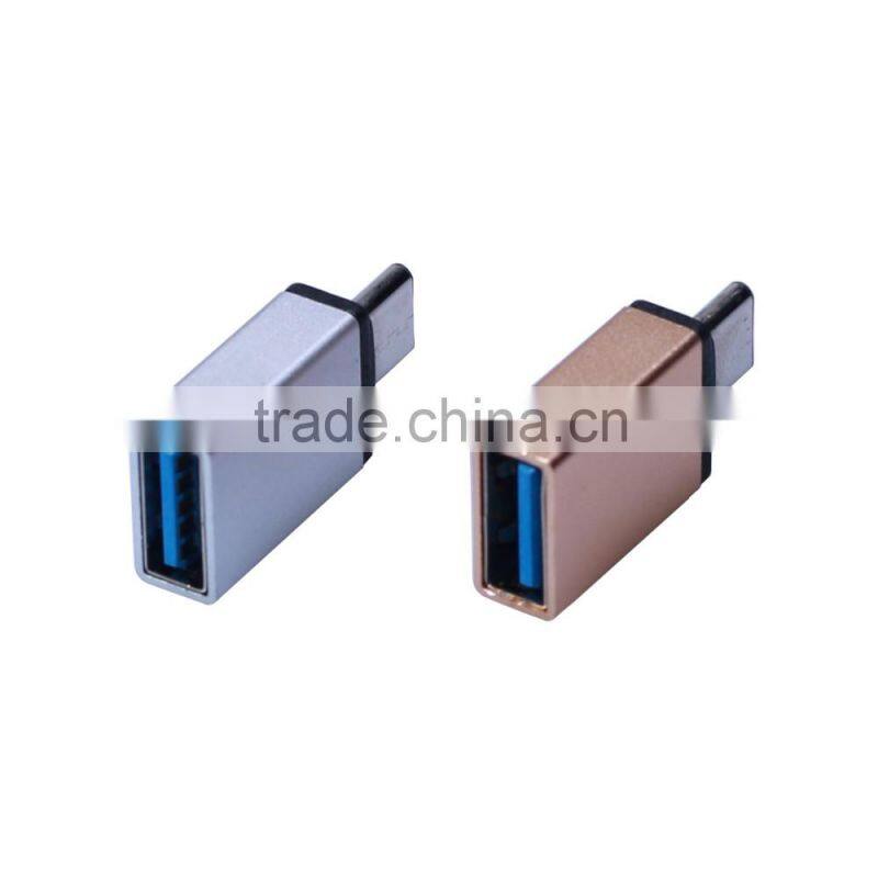 Aluminium Alloy USB 3.1 Type C Male to USB 3.0 Type A Female OTG Data Transfer/Charging Adapter/Connector for USB C Devices