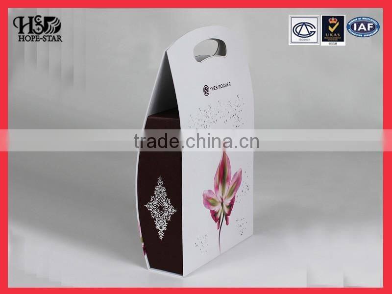 High quality Portable cosmetic gift box with transparency PET