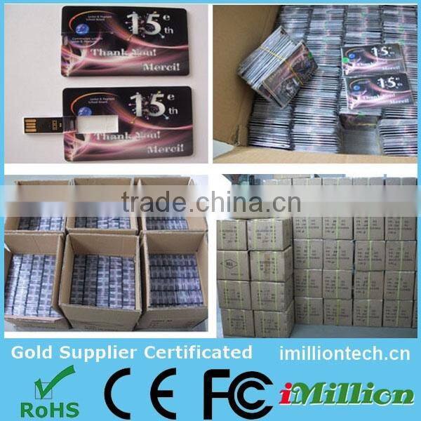 special Waterproof USB Credit Card Style Flash Drives with Full-color Custom Graphics