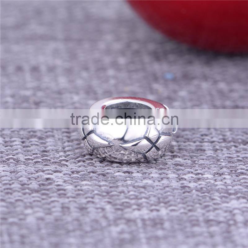 STY004 Silver Clip On Lock Stopper Beads Fit Snake Charm Bracelet