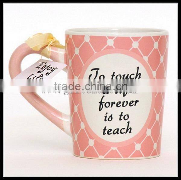 Hot selling novelty ceramic mug with spoon