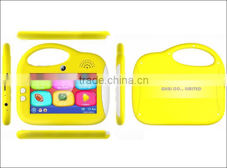 Hot Selling 5 inch kids tablet case with handle Rockchip 2926 single core Cortex A9 1.3GHz 800*480 Pixels HD Screen C