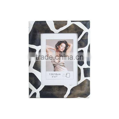 White and black leather frame beautiful sex girl lovely photo frames 5"x7"