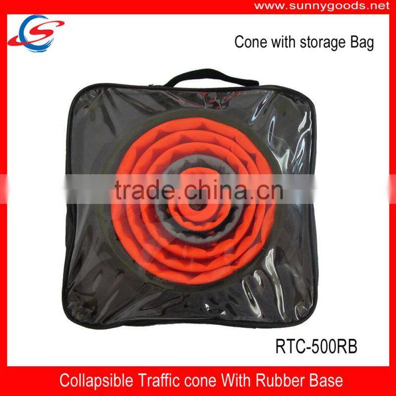 collapsible 28 rubber traffic cone