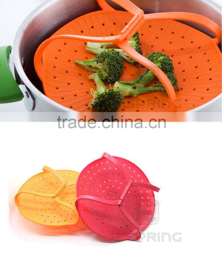 Non Stick Microwave Silicone Vegetable Steamer Basket Insert Cooking Pot