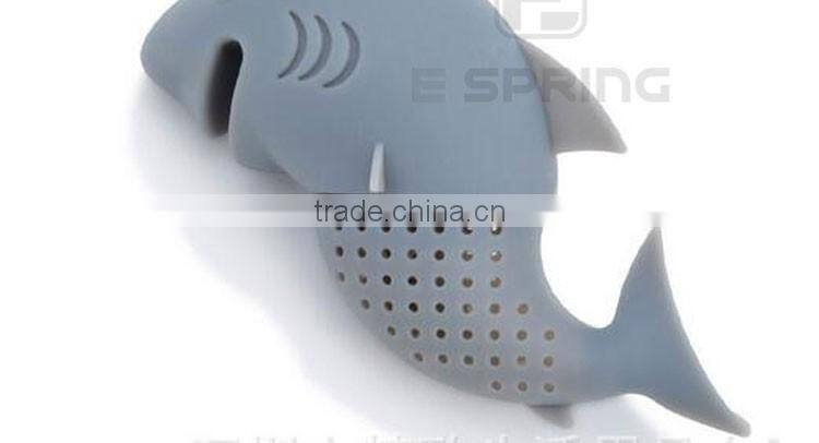 lovely shark silicone tea strainer tea filter tea infuser portable tea tools kitchen accessories