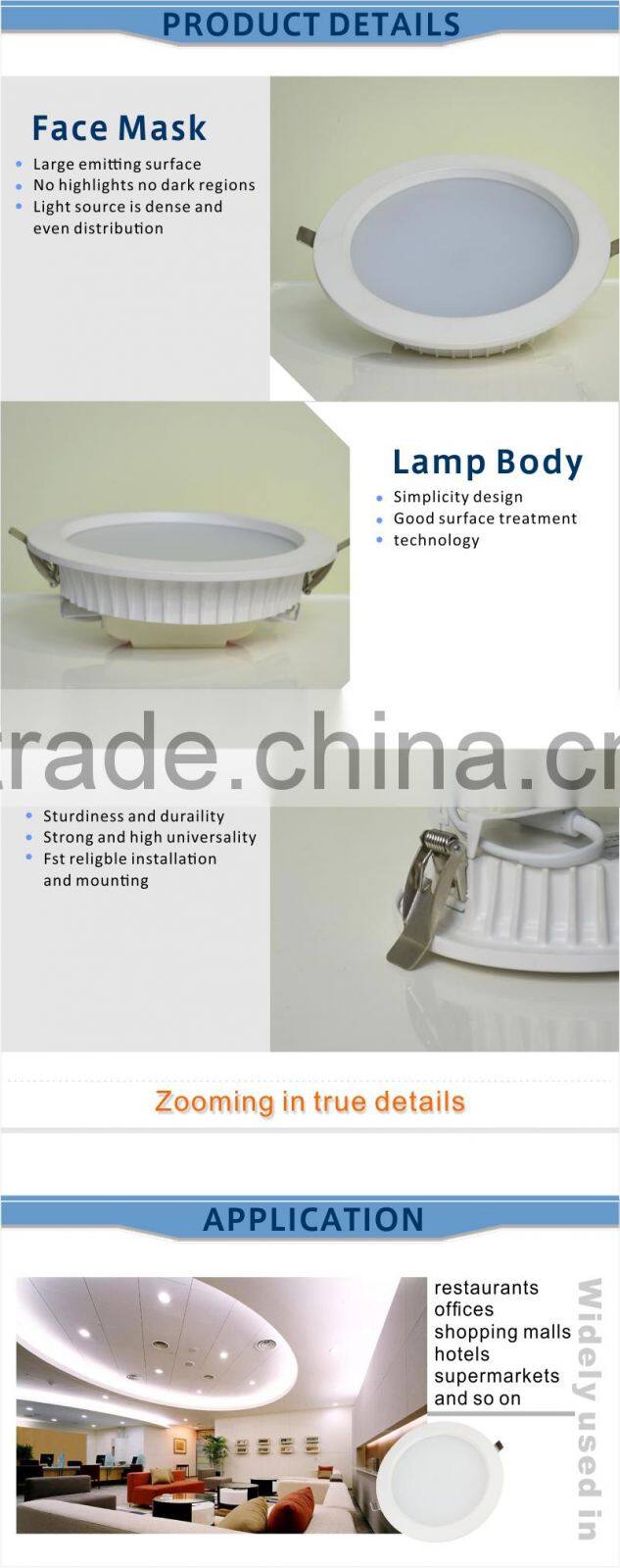 Allred dimmable round 18w smd led ceiling light led downlight recessed led panel light