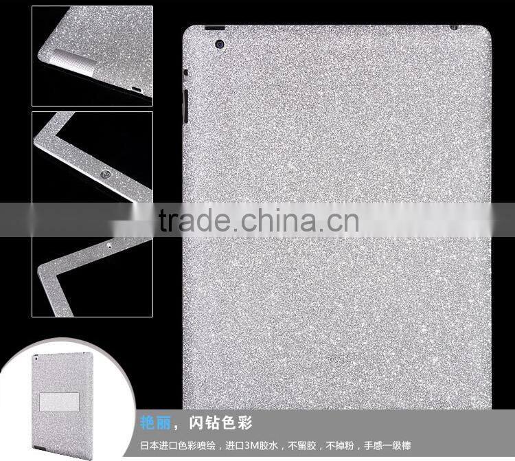 Super Slim Bling Bling Glitter Full Body Diamond Tablet Case For iPad Sticker Wrap Skin Decal