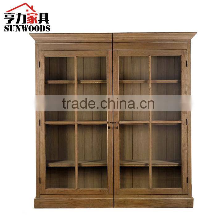 Antique Reproduction reclaim wood wine cabinet