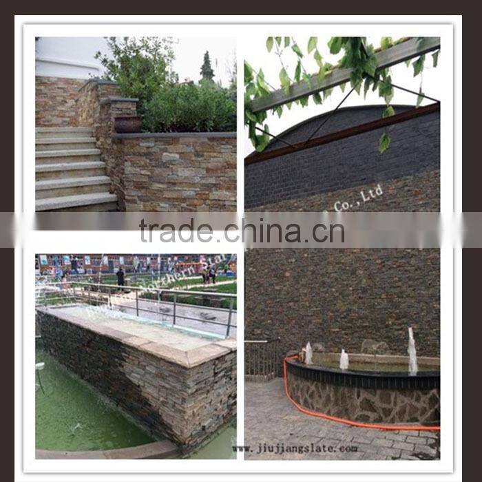 Natural slate cement backed for construction stone veneer cultur stone