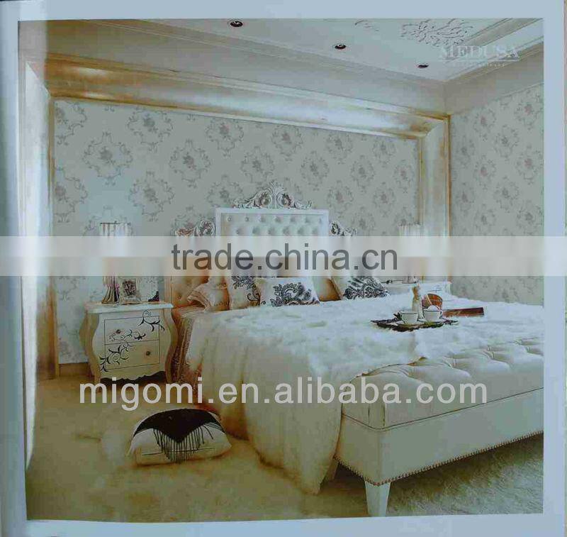 Korea gray color pvc wallpaper