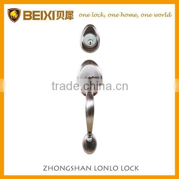 High quality luxury zinc alloy antique copper finish handle set lock & lock