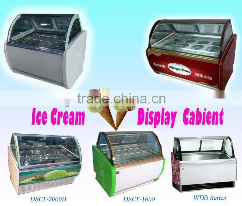 Straight Glass Refrigerated Cake Display (CE approved)