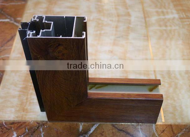 exterior aluminum wood folding door polish in foshan
