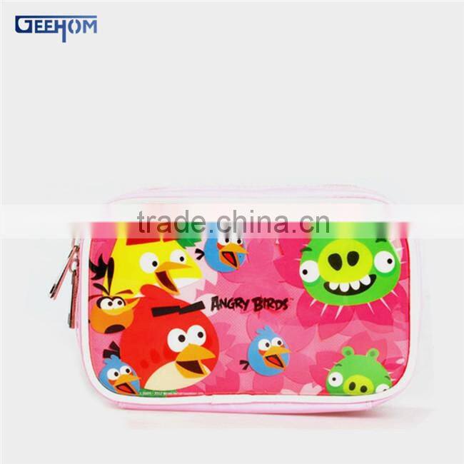 square shape cartoon printed cosmetic bag pvc