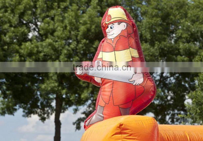 inflatable climbing tower fire truck for child