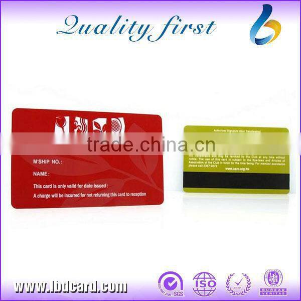 Customized Plastic Magnetic Strip Blank Cards
